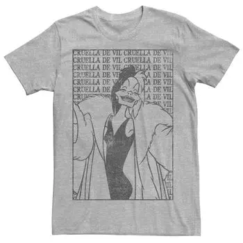 Мужская футболка с плакатом Disney Dalmatians Cruella Card Licensed Character