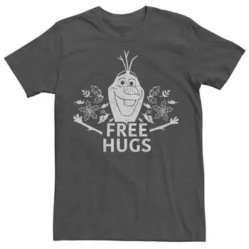 Мужская футболка с плакатом Disney Frozen 2 Olaf Free Hugs Foliation Licensed Character