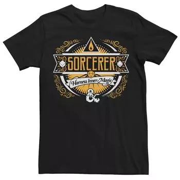 Мужская футболка с плакатом Dungeons & Dragons Sorcerer Label Licensed Character