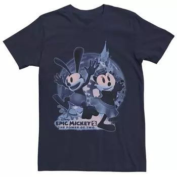 Мужская футболка с плакатом Epic Mickey Oswald and Ortensia Moon Licensed Character