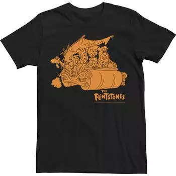 Мужская футболка с плакатом Fintstone Kanji Stones Licensed Character