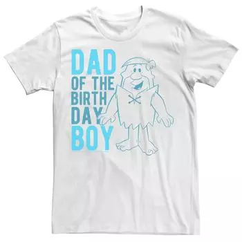 Мужская футболка с плакатом Flinstons Barney Dad Of Birthday Boy Licensed Character
