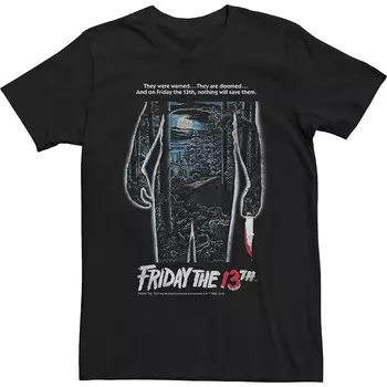 Мужская футболка с плакатом Friday The 13th Licensed Character, черный