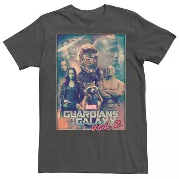 Мужская футболка с плакатом группы Marvel Guardians Of The Galaxy 2 Licensed Character