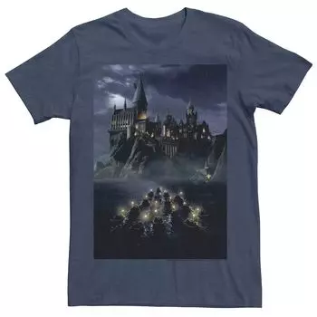 Мужская футболка с плакатом Harry Potter Sorcerers Stone Castle Licensed Character