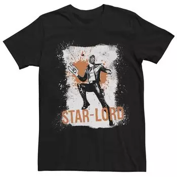 Мужская футболка с плакатом и брызгами краски Marvel Star-Lord Licensed Character