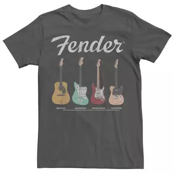 Мужская футболка с плакатом и гитарой Fender Licensed Character