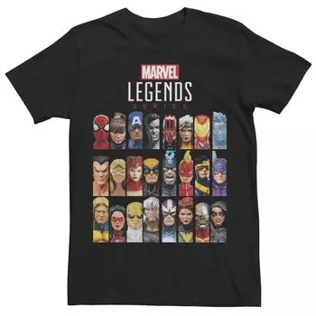Мужская футболка с плакатом и графическим рисунком из серии Legends Hero Head Shots Marvel