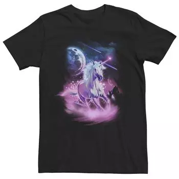 Мужская футболка с плакатом и графикой Unicorn Space Run Licensed Character
