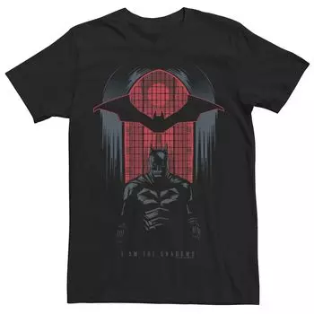 Мужская футболка с плакатом и изображением летучей мыши из комиксов DC The Batman "I Am The Shadows" Licensed Character