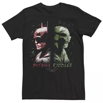 Мужская футболка с плакатом и изображением лица DC Comics The Batman Bat and Riddler Licensed Character