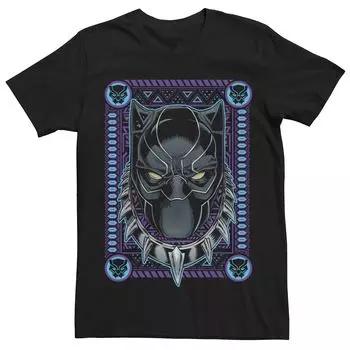 Мужская футболка с плакатом и карточкой Marvel Black Panther Licensed Character