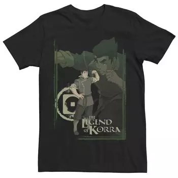 Мужская футболка с плакатом и коллажем The Legend Of Korra Bolin Licensed Character, черный