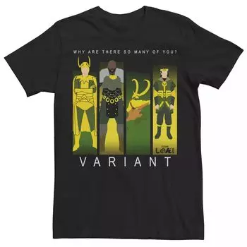 Мужская футболка с плакатом и панелью Marvel Loki Variant Licensed Character