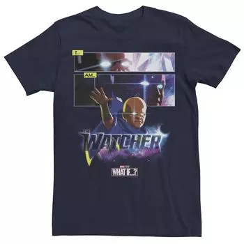 Мужская футболка с плакатом и панелью Marvel What If The Watcher Licensed Character