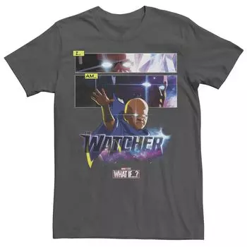 Мужская футболка с плакатом и панелью Marvel What If The Watcher Licensed Character