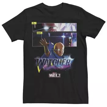 Мужская футболка с плакатом и панелью Marvel What If The Watcher Licensed Character