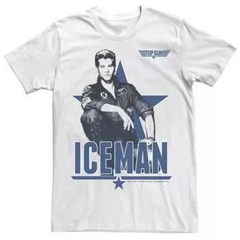 Мужская футболка с плакатом и портретом Top Gun Iceman Licensed Character
