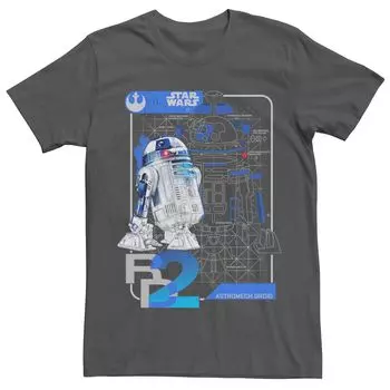 Мужская футболка с плакатом и принтом «Звездные войны R2-D2» Licensed Character