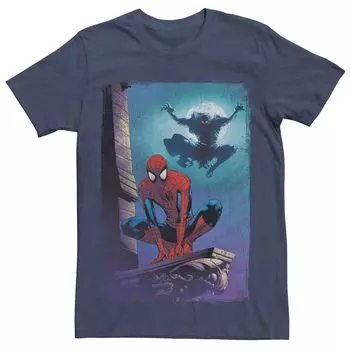Мужская футболка с плакатом из мультфильма «Человек-паук Marvel» и гоблинами Licensed Character