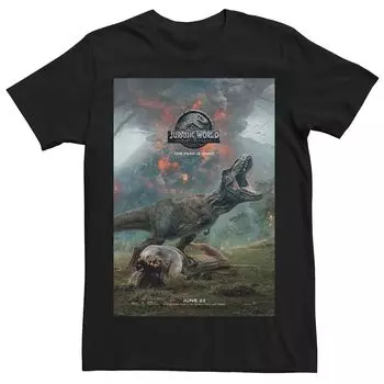 Мужская футболка с плакатом Jurassic World Fallen Kingdom T-Rex Licensed Character