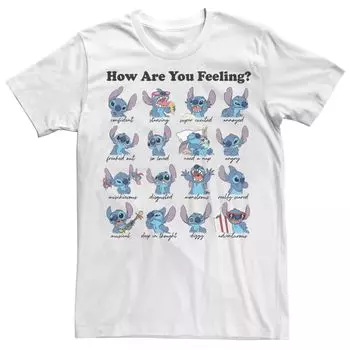 Мужская футболка с плакатом Lilo & Stitch Stitch Moods Disney