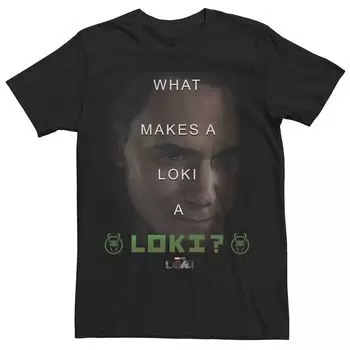 Мужская футболка с плакатом Marvel Loki What Makes a Loki A Loki Licensed Character
