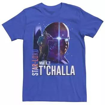Мужская футболка с плакатом Marvel What If Star Lord T'Challa and Watcher Licensed Character