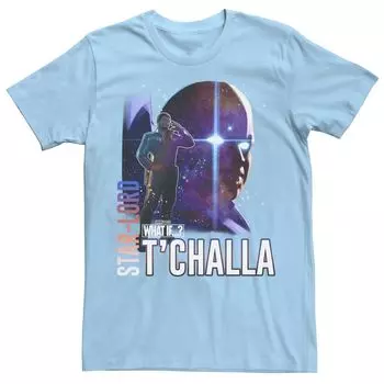 Мужская футболка с плакатом Marvel What If Star Lord T'Challa and Watcher Licensed Character