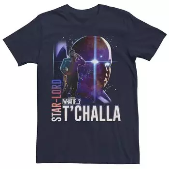 Мужская футболка с плакатом Marvel What If Star Lord T'Challa and Watcher Licensed Character