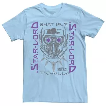Мужская футболка с плакатом Marvel What If Star Lord T'Challa Licensed Character