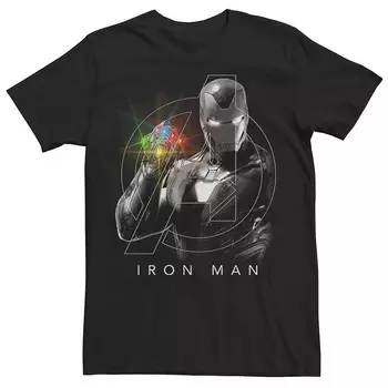 Мужская футболка с плакатом «Мстители: Финал» Iron Man Infinity Gauntlet Licensed Character, черный