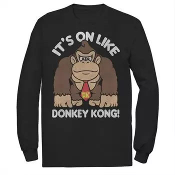 Мужская футболка с плакатом Nintendo It’s On Like Donkey Kong Licensed Character