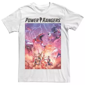 Мужская футболка с плакатом Power Rangers Battle Mech Licensed Character