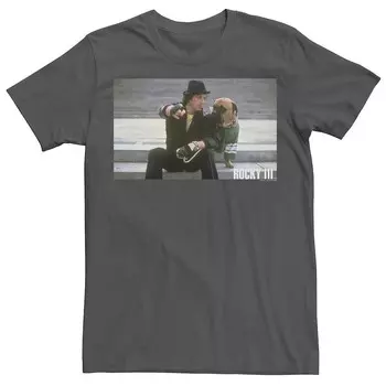 Мужская футболка с плакатом Rocky 3 Rocky And Butkus Licensed Character, цвет Charcoal