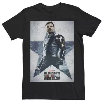 Мужская футболка с плакатом с персонажем Marvel Falcon and The Winter Soldier Licensed Character