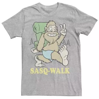 Мужская футболка с плакатом Sasq-Walk Humor Licensed Character