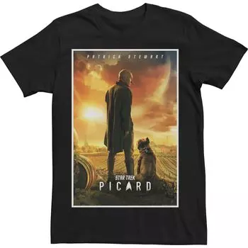 Мужская футболка с плакатом Star Trek: Picard Number One Licensed Character