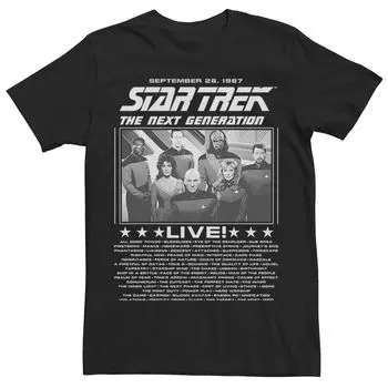 Мужская футболка с плакатом Star Trek The Next Generation Live Licensed Character