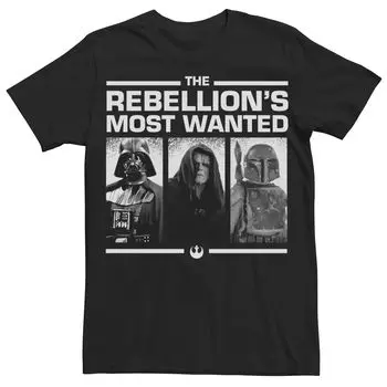 Мужская футболка с плакатом Star Wars The Rebellion's Most Wanted Licensed Character