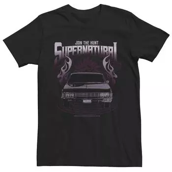 Мужская футболка с плакатом Supernatural Join The Hunt фиолетового оттенка Licensed Character
