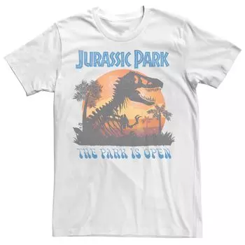 Мужская футболка с плакатом в стиле ретро «Парк Юрского периода The Park Is Open» Licensed Character