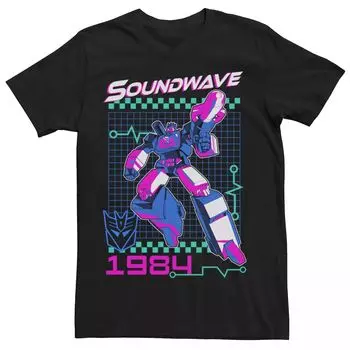 Мужская футболка с плакатом в стиле ретро Transformers Soundwave Licensed Character