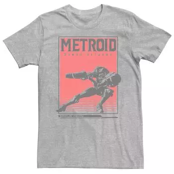 Мужская футболка с плакатом в тон Nintendo Metroid Samus Return Licensed Character