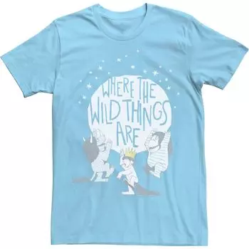 Мужская футболка с плакатом «Where The Wild Things Are The Wild Things» Licensed Character
