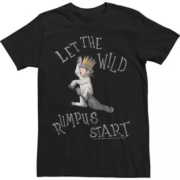 Мужская футболка с плакатом «Where The Wild Things Are Rumpus Start» Licensed Character