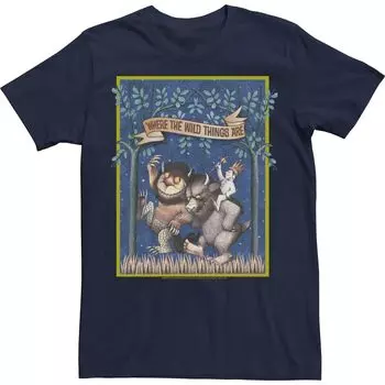 Мужская футболка с плакатом «Where The Wild Things Are Wild Thins» Licensed Character