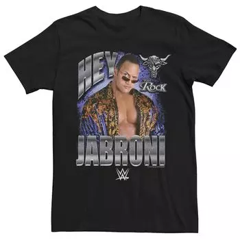 Мужская футболка с плакатом WWE Hey Rock Jabroni Licensed Character