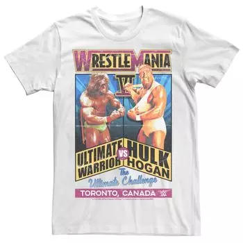 Мужская футболка с плакатом WWE The Ultimate Challenge Wrestlemania VI Licensed Character
