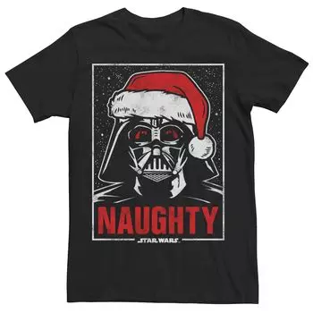 Мужская футболка с плакатом «Звездные войны Дарт Вейдер» и «Naughty» Licensed Character